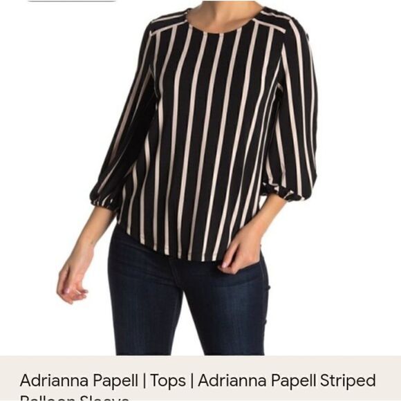 Adrianna Papell Tops - Adrianna Papell Black & pink rayon top